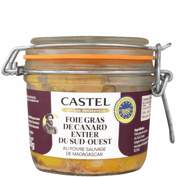 Foie gras de canard entier au Poivre sauvage de Madagascar IGP 320g