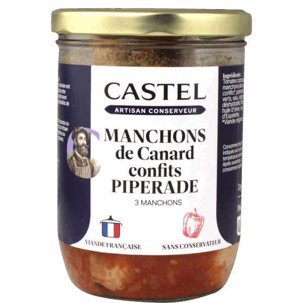 Manchons Confits x3 Piperade / Bocal 750g