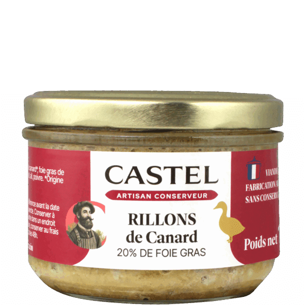 Rillons de canard au Foie Gras (20%) / Bocal 180g